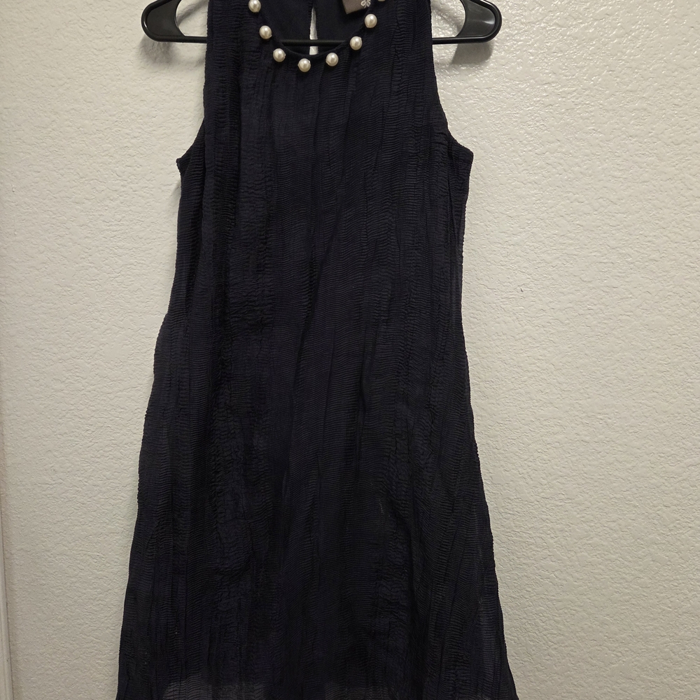 Taylor Black Textured Mini Dress